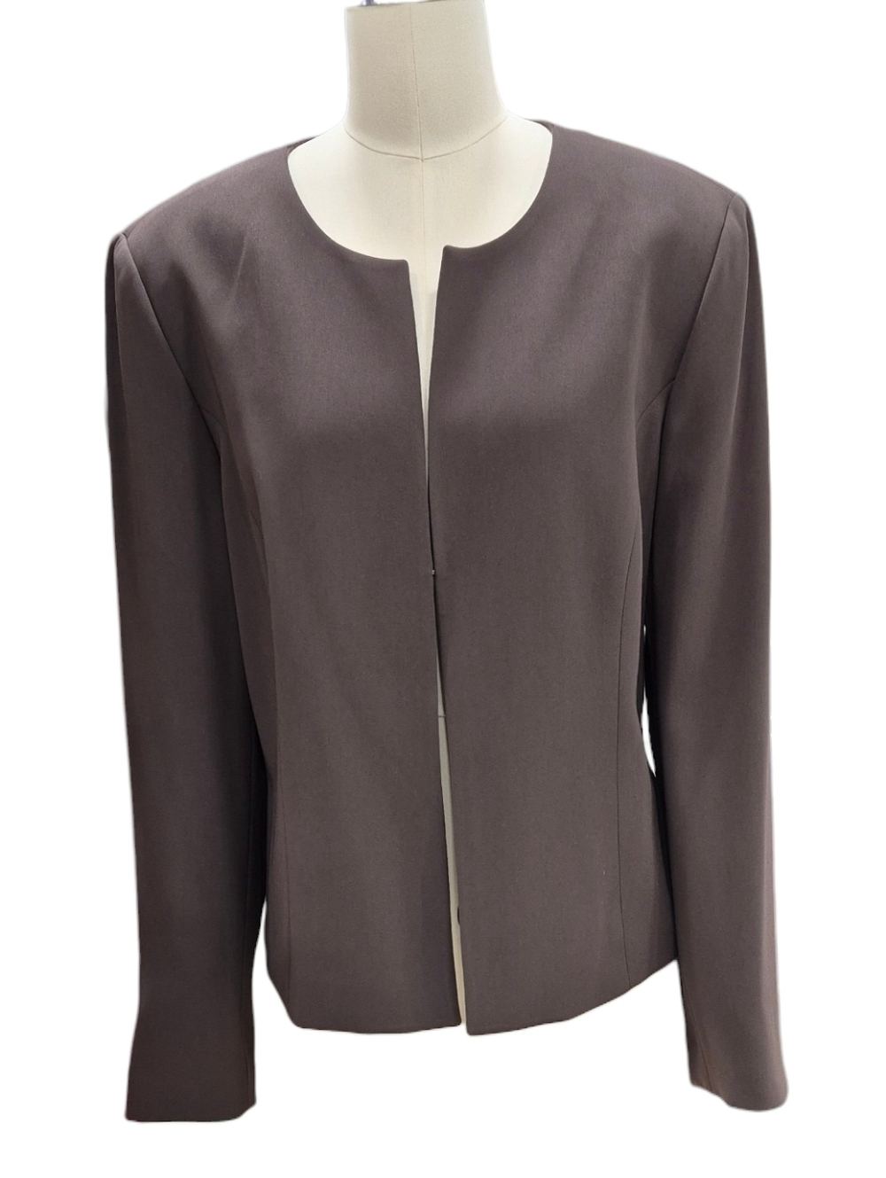 Talbots blazer women's 14 chocolate brown fully lined structured hook closure